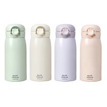 베어프렌즈 원터치 물병 350ml 유치원 초등학생 원터치 물병, 핑크