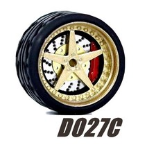 18인치 휠 자동차 Carlomo-D-클래스 2 디테일 업 세트 휠 고무 타이어 브레이크 디스크 어셈블리 림 모델, 16 D027C