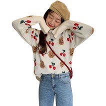 데이홀릭 체리가 좋은가곰 도톰 긴팔니트