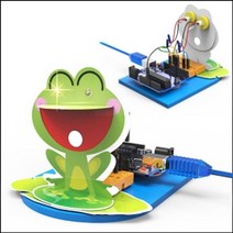 PGM1*^몰자람 코딩 깜빡이는 개구리 LED눈 제어하기 과학교구 만들기 실험도구 학습 DIY 교육용 학습용 초등^*1췤pgm, a^^*옵션없슴