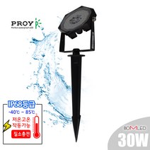 LED 수목등 투광기 30W 블랙 방수 야외등, 1, 전구색