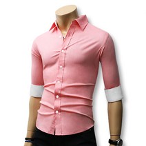 블루포스 남성용 베즌 7부 스판 남방 빅사이즈 남자남방 스판셔츠