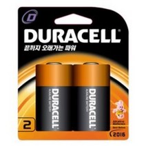 듀라셀 디럭스 알카 D, 2개입, 2개
