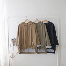 바보사랑 여자 허리스트링 야상 소매 롤업 스판 점퍼.옷자락(무료배송)