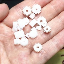 플라스틱 샤프트 기어 그룹 1 모터 톱니 축 세트 21 가지 종류구멍 직경 1mm 2mm DIY 헬리콥터 로봇 완구드, 12 132APro_01 2pcs of gears