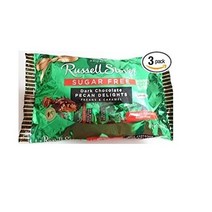 Russell Stover 러셀스토버 무설탕 다크초코 피칸딜라이트 280G 3팩, 3개