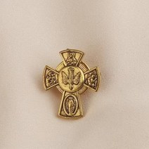 기독교 천주교 가톨릭 기독교 예루살렘 십자가 브로치 배지 종교 보석 articulos religiosos 옥양목 교회 헤일로 선물
