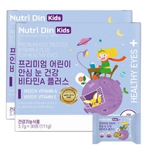 뉴트리딘 키즈 어린이 안심 눈 건강 비타민A 플러스, 30정, 2개