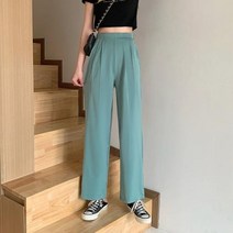 명품스타일 여성정장 의류 캐주얼 높은 탄성 주름 느슨한 블레이저 바지 여름 전체
