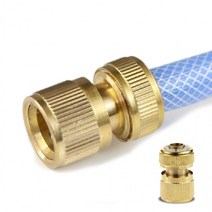 호스연결 황동 퀵커플러 커플링 조인트 호스내경 12mm 16mm 19mm 23mm, 황동 퀵커플러 소형
