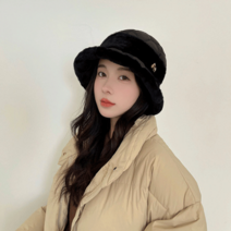 라라티나 겨울 벌집무늬 부드러운 벙거지 모자