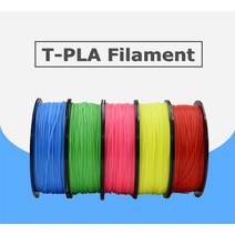 3D 프린터 필라멘트 고강도 PLA 플라스틱 프루사 I4 스풀 T-PLA 필라멘트 1.75mm 1kg, 6.1kg black