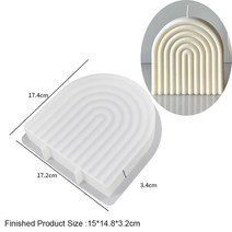 향초만들기DIY 무지개 양초 만들기 실리콘 금형 수제 기하학 향기로운 왁스 비누 석고 수지 케이크 공예, 02 02