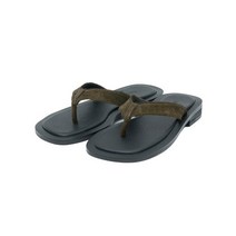 PARTIMENTO WOMEN 제작 14일 라운드 스퀘어 토 플립플랍_카키 ROUND SQUARE TOE FLIP-FLOPS_KHAKI