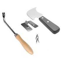 가스용접기 동관 산소용접기 7pcs 스테인레스 스틸 비닐 바닥 용접 키트 액세서리 바닥 절단 홈 가이드 비닐 용접 도구 세트, 노란색, 01 YELLOW
