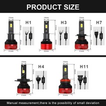 차량용led led바 12vled 탑차실내등 풋등 브레이브웨이 자동차트럭용 가장 밝은 전구 h1 h3 h4 h7 h11 헤드램프 전구 canbus 24v 100w 6000k, 2개
