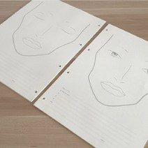 천자문책 A 메이크업 페이스 차트 아트 코스메틱 뷰티 북 종이 장, [01] A, [02] European Looseleaf