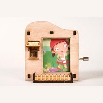 어린이 목재 오르골 액자 만들기세트 놀이방 DIY 나무장난감 미술놀이 과학교구 장식, 상세페이지참조