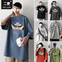 포린박스 나루토 반팔 남성 라운드넥 여름 반팔 티셔츠 SY