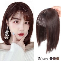 여성 가발 귀엽게 쓰고 있다 모발량 업&귀여운 앞머링 머리카락 100% 3Colors 어레인지도 쉽게 할 수 있다, 블랙-25CM