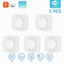Tuya Wifi 스마트 공기 품질 모니터 CO2 센서 온도 습도 측정기 VOC HCH, 01 CHINA, 05 5 PCS