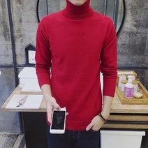 슬림 보텀 스웨터 하이넥 스웨터 솔리드 컬러 니트 긴팔 패딩 두꺼운 라인 셔츠