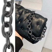 메이커메이커 B053 볼드한 블랙체인 핸드백가방줄 토트백숏핸들 체인스트랩 명품백호환 패딩카세트백