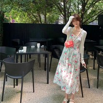 안녕릴리 여성 로즈 홀터넥 로맨틱 리조트 원피스 2020480RD