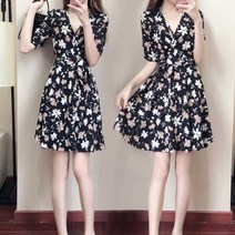 결혼식 하객 패션 꽃무늬 원피스 데이트 스타일