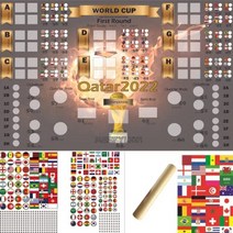 [월드컵토너먼트] qatar 축구 2022 월드컵 토너먼트 벽 차트 축구 일정 점수 예측 플래너 카드 팩