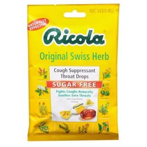Ricola 리콜라 오리지널 스위스 허브 기침 감기 캔디 19개입 4팩 Sugar Free Original Swiss Herb Throat Drops
