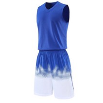 육상유니폼 마라톤복 탁구 족구 배구 러닝복 사용자 정의 농구 세트 편안한 저지 빈 디자인 인쇄 그라디언트 조끼 반바지 정장 패션 실행, 푸른, 5xl
