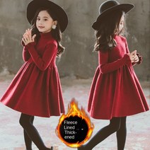 누비 누빔 원피스 빨간 스웨터 가을 겨울 벨벳 패딩 드레스 여아용 용세련 니트 공주 46y 712y