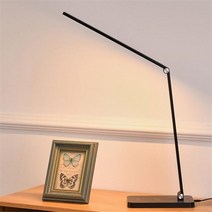 독서등 무선 충전기 LED 데스크 램프 USB 충전 디 밍이 가능한 터치 컨트롤 눈을 돌보는 테이블 조명 포트 침실 거실 사무실, [01] Black, [03] Wireless Charger