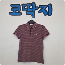 남03415 라코스테정품 스트라이프 카라넥 반팔티셔츠 중고구제 코딱지구제