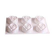 장미 나뭇잎 6구 몰드 비누 캔들 석고방향제 diy