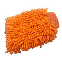 ZAKRA 세차 장갑 셔닐 극세사 스폰지 키트 방수 긁힘 오렌지 1팩, ZAKRA Orange 1 Pack