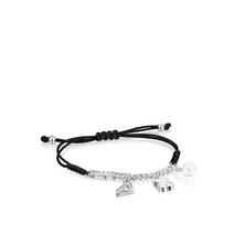 [TOUS]Silver Since 1920 Bracelet with Pearl and black Cord/팔찌/018081500