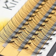 셀프 속눈썹 브로우 펌 a형 붙이기 Kimcci 자연 롱 개별 플레어 클러스터 인조, C, 0.10mm, 8mm