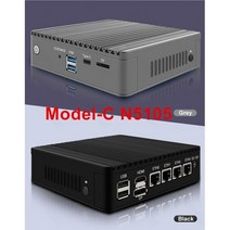 방화벽 기기 미니 PC OPNsense VPN 라우터 PC 인텔 N6005 TPM2.0 AES-NI 4 x 인텔 2.5GbE I226-V LAN Type-C TF, CN, No Ram No Storage + UK, ModelC Celeron N5105