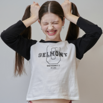 샐러드볼즈 SELMONT RAGLAN 3/4 T-SHIRT BLACK