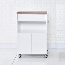 이동식 주방 부엌수납장 보조조리대 그릇장 다용도장 탕비실가구 하부장, 수납형-화이트