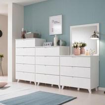 퍼니아트 루카 광폭 5단서랍장 800, 바디화이트_화이트