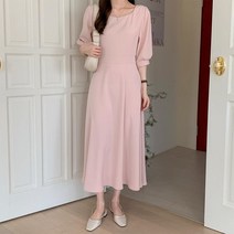 여자 반소매 봄여름 들러리룩 소개팅 롱원피스