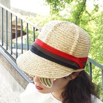 바보사랑 라피아 배색띠 썸머 볼캡n621.앞머리