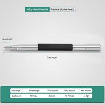 1PC 합금 텅스텐 스틸 팁 싱글/더블 헤드 샤프 스크 라이버 펜 도자기 유리 쉘 금속 건설 마킹 도구, 01 Double head