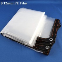 야외 캠핑 바닥 방수포 그라운드 시트 0.12mm 투명 PE 필름 타포린 방수 천 정원 창고 애완 동물 집 커버 방수, 0.12mm pe 필름, 1m x 2m