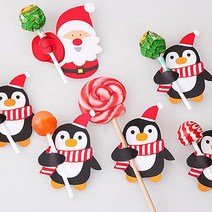 피케이몰 50매입 막대사탕용 크리스마스 포장지 2종 귀여운 캔디 데코, 50매, 펭귄