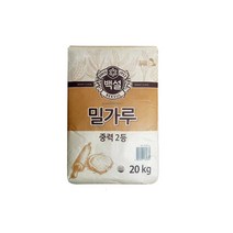 백설 밀가루 중력2등 20kg, 1개