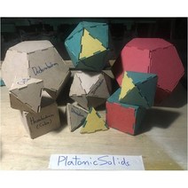 정다면체5종키트(칼라MDF)